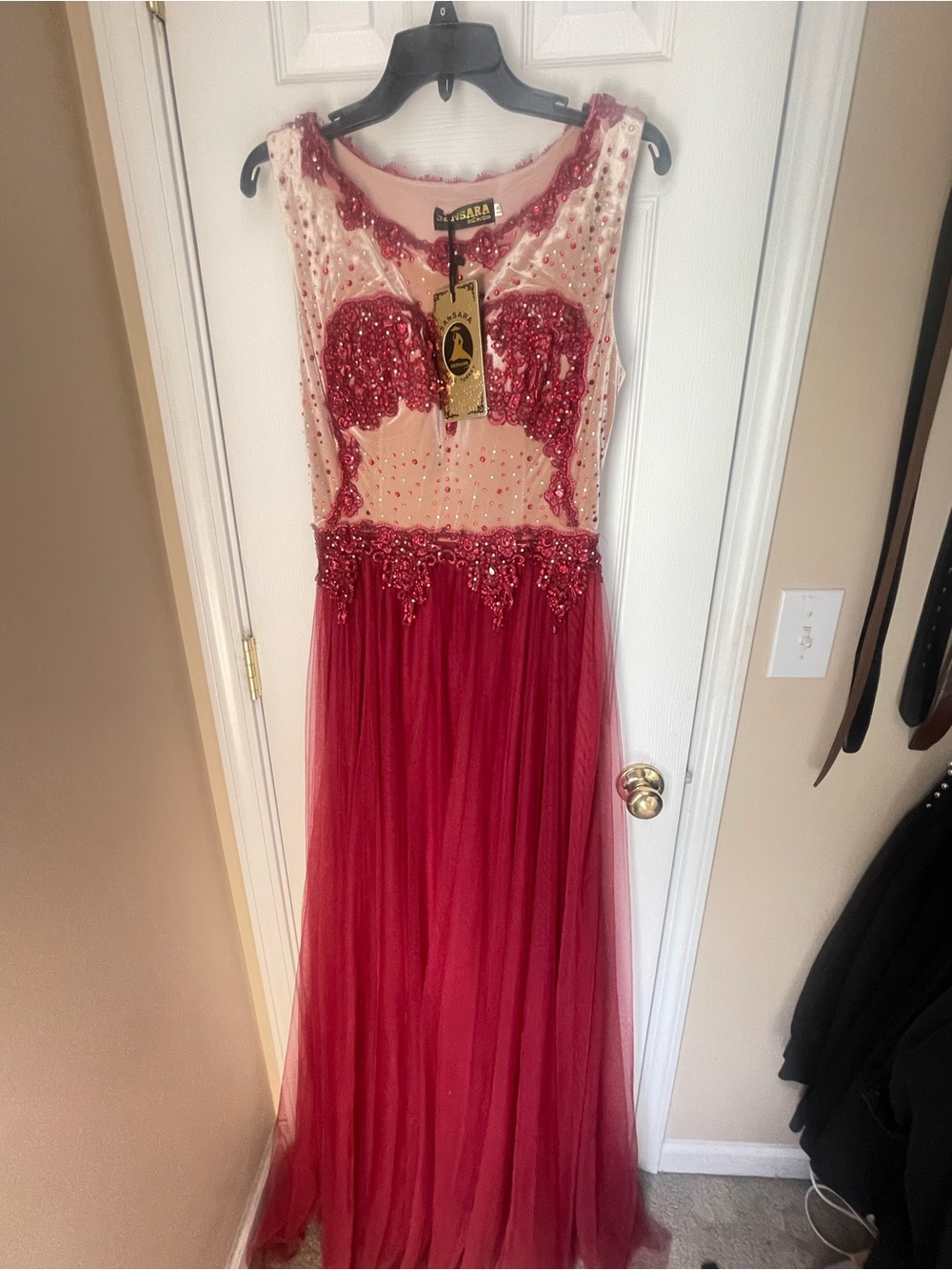 NWT Burgundy Whimsigoth Homecoming Gown Size 10
